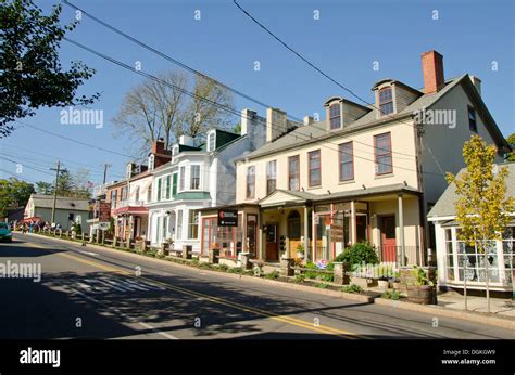 Street view of historic New Hope, Pennsylvania. United states. USA Stock Photo - Alamy