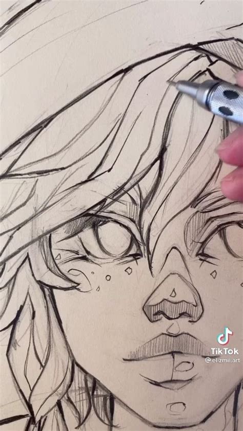 sketch drawing anime manga style | tiktok video in 2021 | Cool art ...