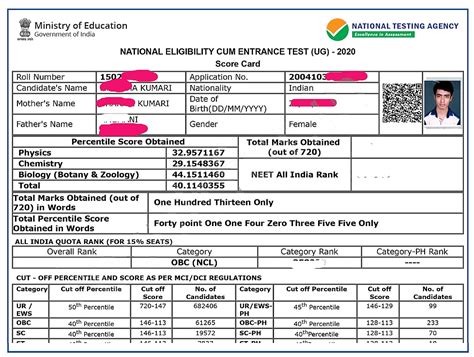 NEET Result 2023 - Scorecard Download