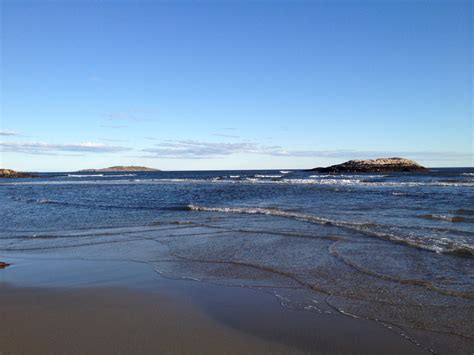 Moose in Maine: Popham Beach: Blue Sky and Water