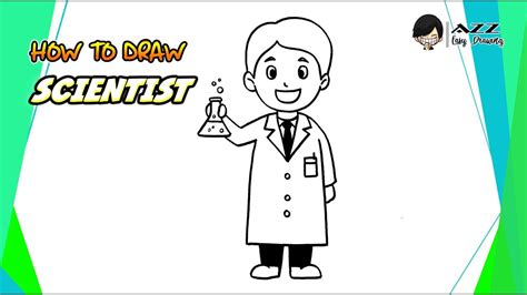 How to draw a Scientist step by step - YouTube