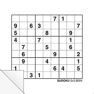 Free Printable Sudoku 3x3 B002 | Creative Center