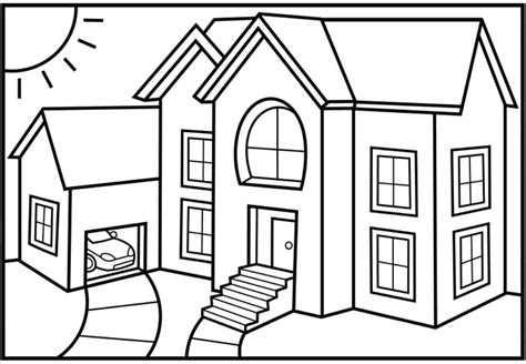 House 6 Coloring Page - Free Printable Coloring Pages for Kids