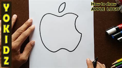 How to draw APPLE LOGO step by step - YouTube