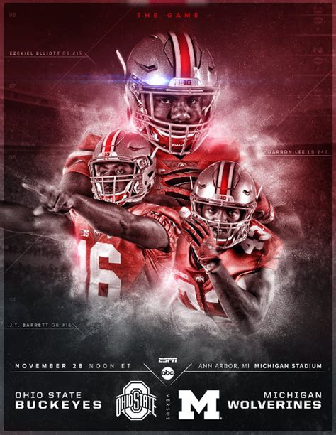 THE GAME 2015 POSTER BY SAMUEL SILVERMAN. | Ohio state football, Ohio state michigan, Buckeye nation