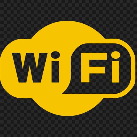 Wifi Wi-Fi Hotspot Wireless Yellow Logo Sign PNG IMG | Citypng