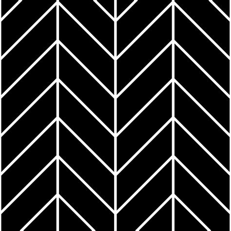 Chevron Pattern - White on Black wallpaper | Happywall
