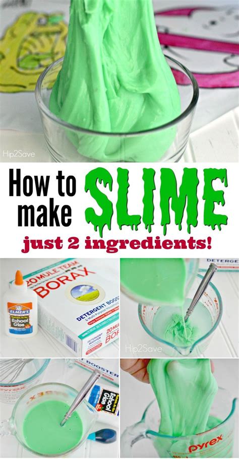 Homemade Slime Recipe (Just 2 Ingredients) – Hip2Save | Homemade slime ...