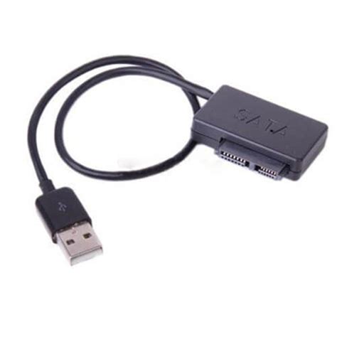 Black USB 2.0 to 7+6 13Pin SATA Slimline Laptop CD DVD Rom Drive Adapter Cable | eBay