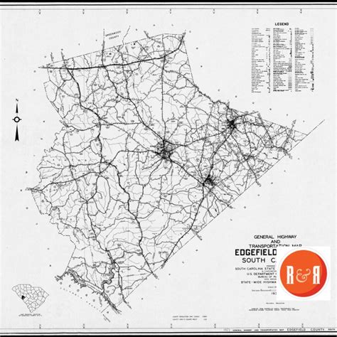 EDGEFIELD COUNTY - Old SCDOT MAPS - Edgefield County