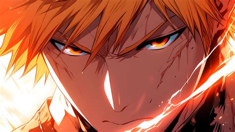 Bleach Ichigo Orange Eyes Desktop Wallpaper - Bleach Wallpaper