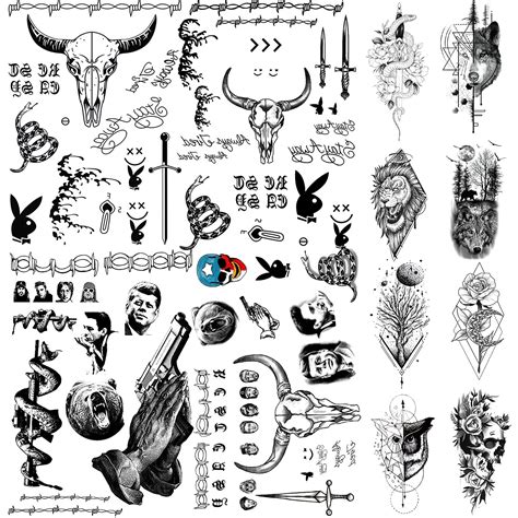 Buy 12 Sheets Post Malone Face Tattoos Set, Post Malone Tattoos, Halloween Costume Accessories ...