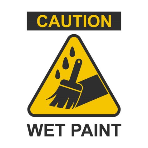 Caution Wet Paint Sign Backgrounds Illustrations, Royalty-Free Vector ...