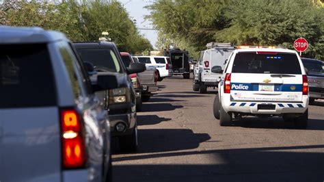 Police work crime scene in Phoenix