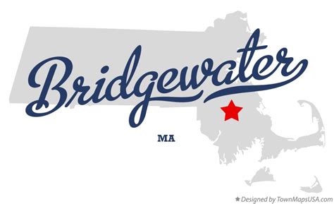 Map of Bridgewater, MA, Massachusetts