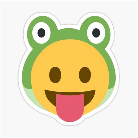 "Baby Emoji tongue out Frog Costume" Sticker for Sale by livaniaapparel | Redbubble