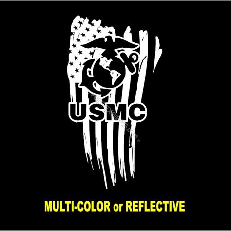 USMC logo Flag decal sticker online - 10% Off