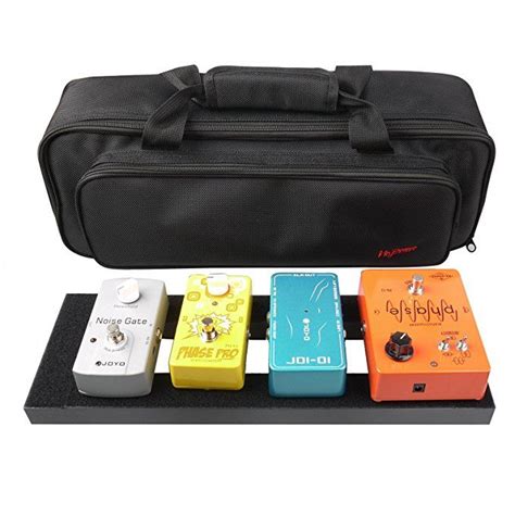 Mr.Power 15.7 x 5.3 inch Pedal Board Made By Aluminium Alloy With Carry Bag (Small Pedalboard ...