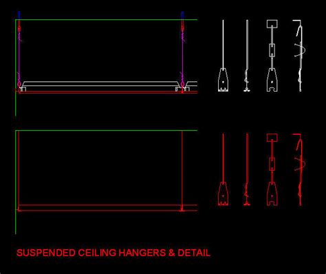 CAD Architect | Cad Details Ceilings - Suspended Ceiling Hangers Detail