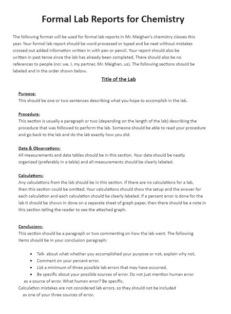 Lab Report Example Chemistry | EdrawMax | EdrawMax Templates