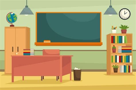 Fondo de conferencia de clase de escuela vacía | Vector Premium | Classroom background ...