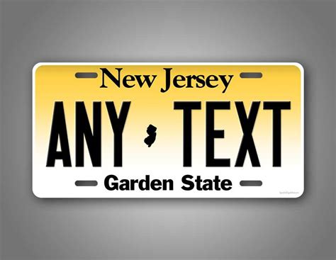 Personalized New Jersey Custom License Plate – SignsAndTagsOnline