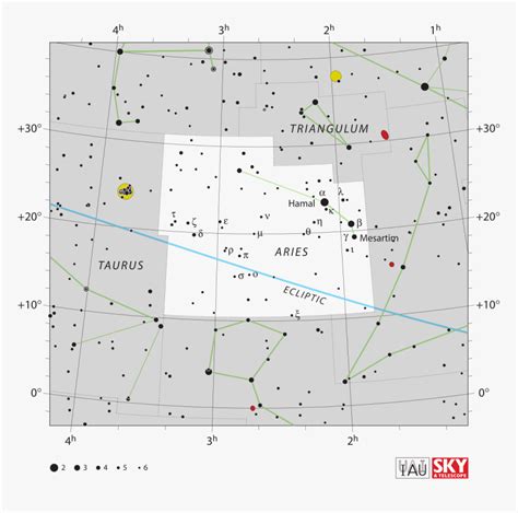 Aries Constellation Star Map, HD Png Download - kindpng