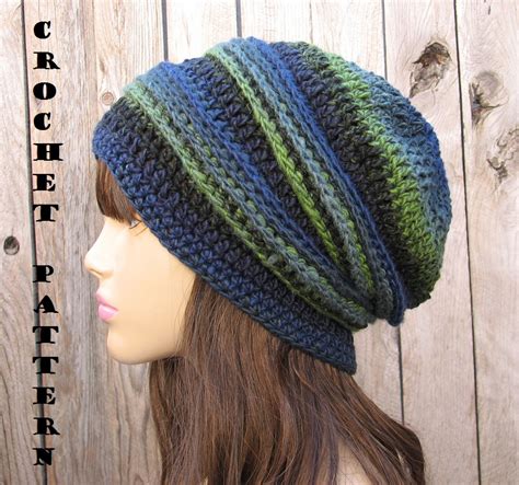 CROCHET PATTERN!!! Crochet Hat - Slouchy Hat, Crochet Pattern PDF,Easy, Great For Beginners ...