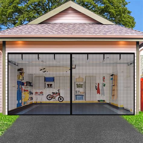 ROMUCHE Magnetic Garage Door Screen for Double Garage Doors 16x7FT ...