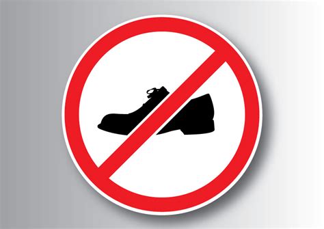 No shoes sign - free vector download