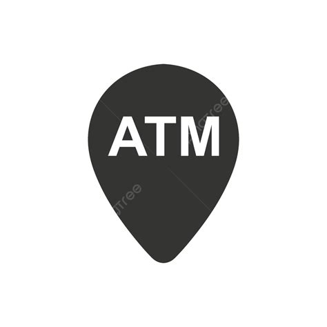 Atm Location Icon Bank Withdraw Symbol Vector, Bank, Withdraw, Symbol PNG and Vector with ...