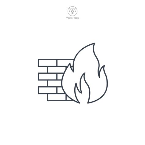 Firewall icon symbol vector illustration isolated on white background 28290133 Vector Art at ...