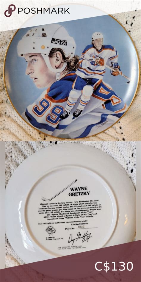 Wayne Gretzky Plate 1984 Royal Manor A Tribute to Wayne Gretzky RARE ...