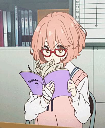 Reading Anime GIF - Reading Anime KyoukaiNoKanata - Discover & Share GIFs