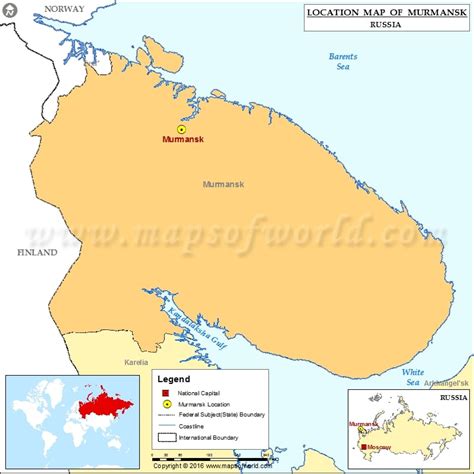 Where is Murmansk | Location of Murmansk in Russia Map