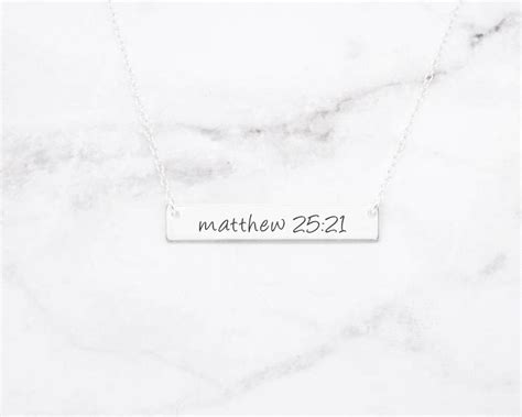 Bible Verse Necklace, Bible Jewelry, Scripture Necklace, Christian ...