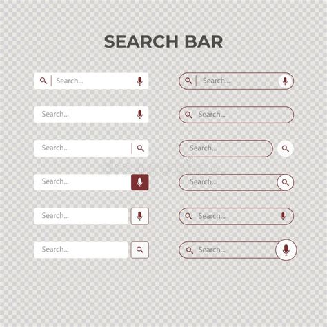 Search Bar Templates Design Set for Ui Stock Vector - Illustration of background, line: 207826721