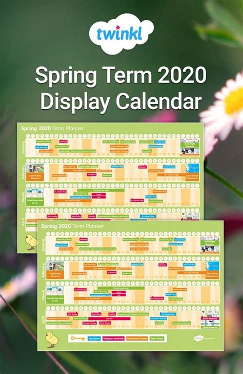 Spring Term 2020 Display Calendar | Spring term, Teaching resources, Teaching