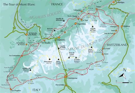 Tour Du Mont Blanc Route Map