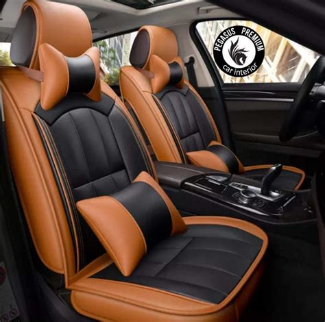 PegasusPremium Customized PU leatherite car seat Cover for Maruti Xl6 (Black/Tan) : Amazon.in ...