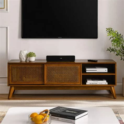 59" Mid Century Modern TV Stand for 65 Inch TV,Entertainment Center wi – tripletreebrands