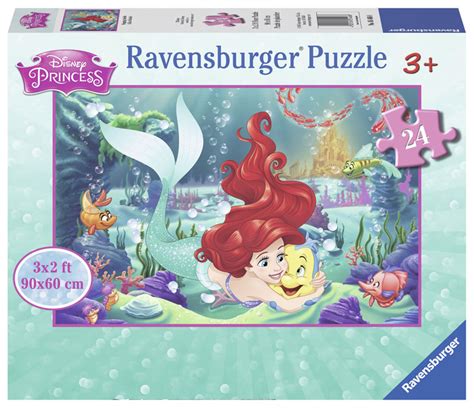 Hugging Ariel Floor Puzzle - 24 piece (Disney Princess) | Ravensburger