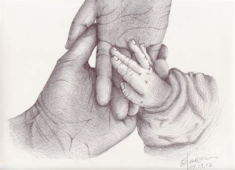 Family Hands Drawing by Min Suh - Fine Art America