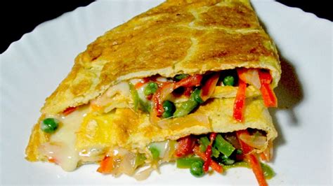 Vegetable Cheese Omelet Recipe - Vegetable Omelet Recipe - Easy ...