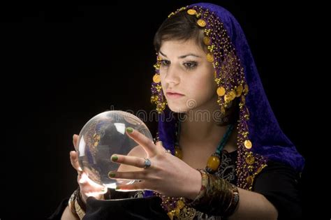 Fortune-teller with Crystal Ball Stock Image - Image of forecasting, clairvoyant: 9475109