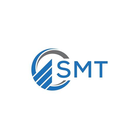 SMT Flat accounting logo design on white background. SMT creative initials Growth graph letter ...