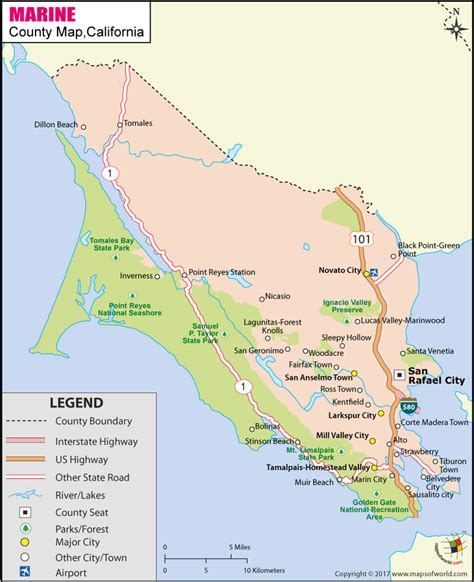 Marin County Map | World Map 07