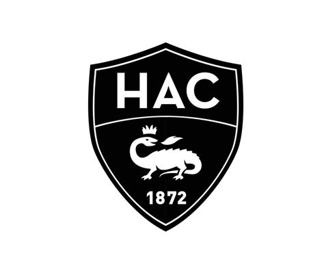 Le Havre AC Club Logo Symbol Black Ligue 1 Football French Abstract ...