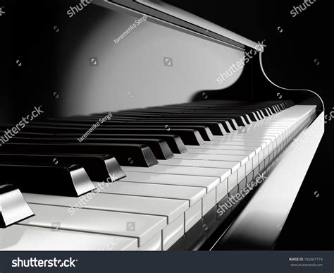 Piano Keys On Black Piano Stock Illustration 182607719 | Shutterstock