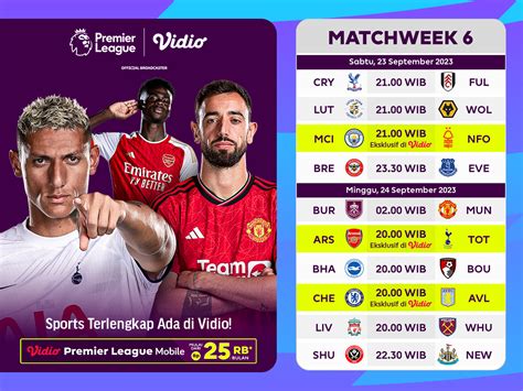 Live Streaming dan Jadwal Liga Inggris: Gameweek 6 | Vidio